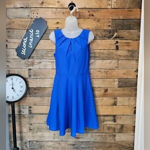 Express Women's Cobalt Blue fit and flare dress size 8